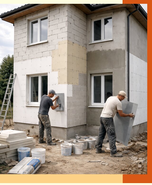 Утепление дома из газобетона в Мценске от 4253 руб./м² — заказать у ТепломастерМцн